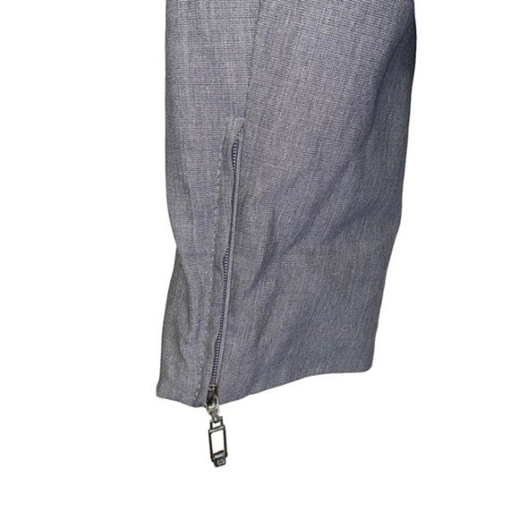 EUC Escada Gray Silk Wool Blend Zip Up Blazer Jacket Size 10 - Picture 4 of 10